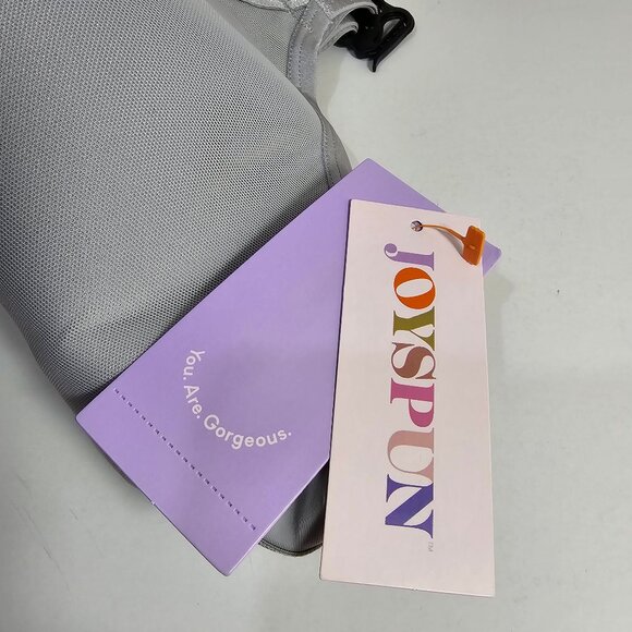 Wirefree Bra Cooling Foam Cups Mesh Adjustable Strap Joyspun Womens Size XL Gray - Picture 7 of 10